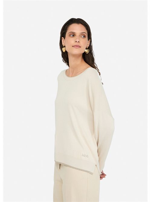 Maglia con dettagli in lurex® LIU JO | MF5228MS49I/20304